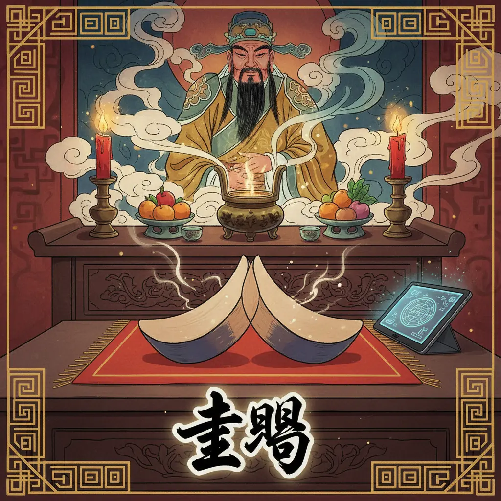 道教問神 - 聖筊