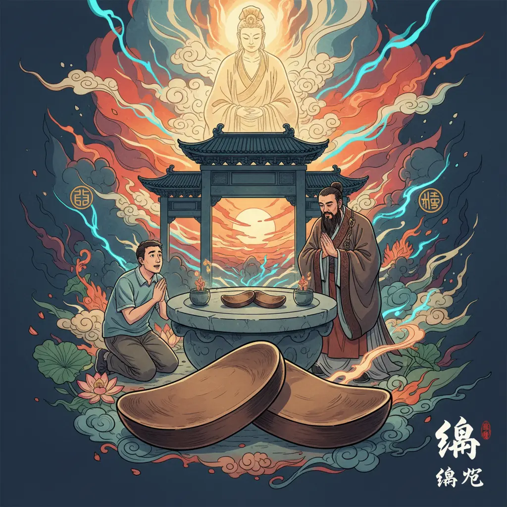 道教問神 - 陰筊