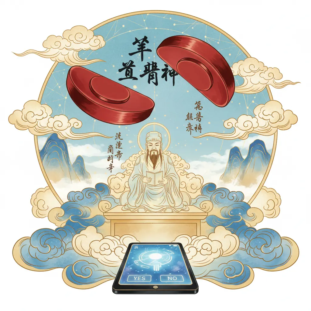 道教問神 - 筊杯