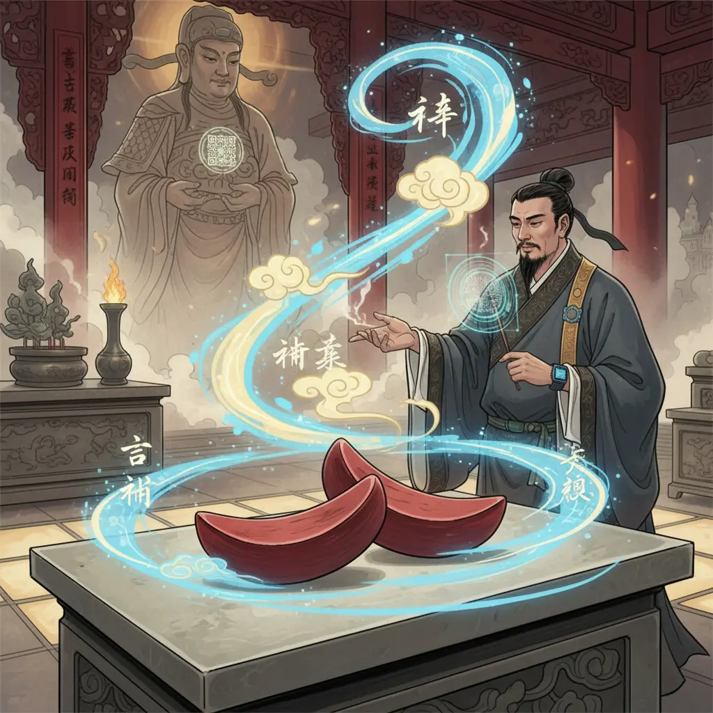 道教問神 - 笑筊